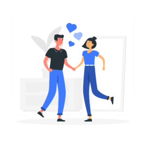 Deux personnes ensemble se tenant la main